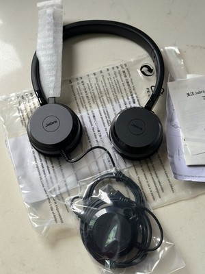 Jabra Evolve 20 Stereo UC Wired USB Headset Boom Mic, Black (4999-829-209)