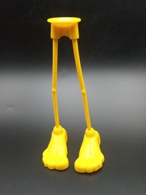 1977 Weeble Wobble Circus Yellow Stilts Legs Replacement Part 6''