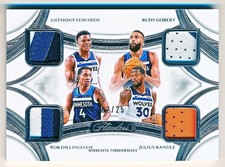 2024-25 Flawless Edwards Gobert Dillingham Randle Quad Patch Rc #QP-MIN (02/25)