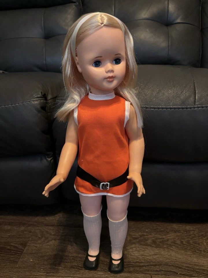 Boneca de caminhada vintage anos 60 Lg 25" Eegee Sleepy Eye boneca grande. - Imagem 2 de 4