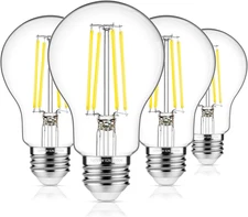 60W Equivalent E26 LED Filament Light Bulbs, 850LM Daylight White 5000K LED Edis
