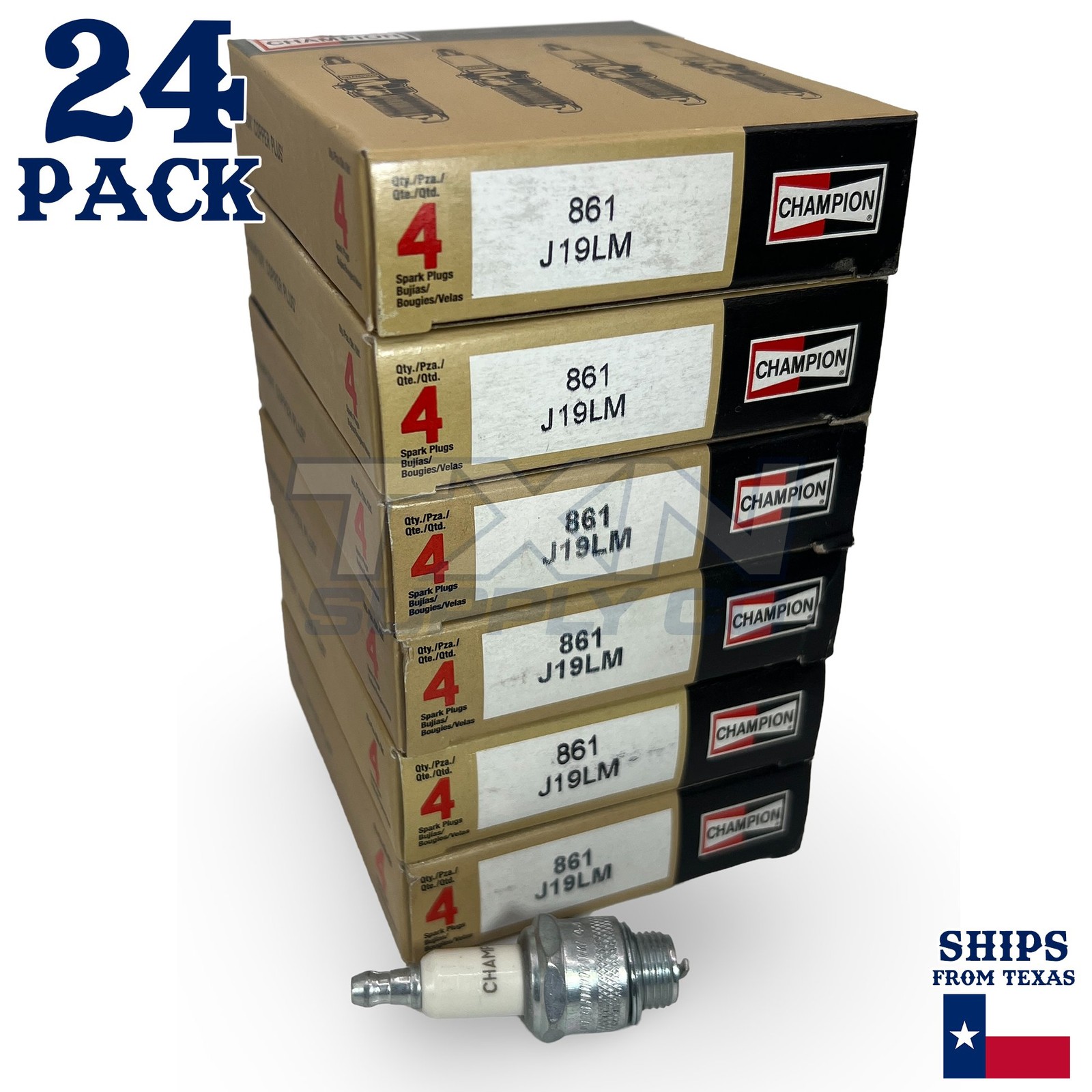 Champion 861 861S Copper Plus Spark Plug J19LM - 24 Pack