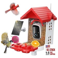 Bird Feeder with Camera, Smart Bird Feeder Camera with AI Identify Red
