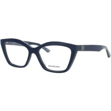 Balenciaga Women's Eyeglasses Blue Acetate Cat Eye Full Rim Frame BB0342O 008