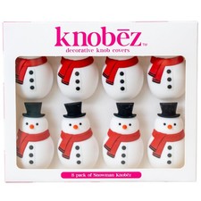 Knob z: Decorative Knob Covers - Snowman - 8pk - Stretch Over Decorations