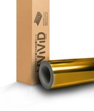 Vvivid Gold Mirror Chrome Vinyl Car Wrap Self-adhesive Film 1ft X 5ft