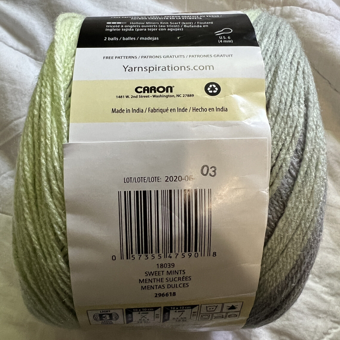 Yarnspirations+Caron+SKINNY+Cakes+Yarn+Sweet+Mints for sale online eBay