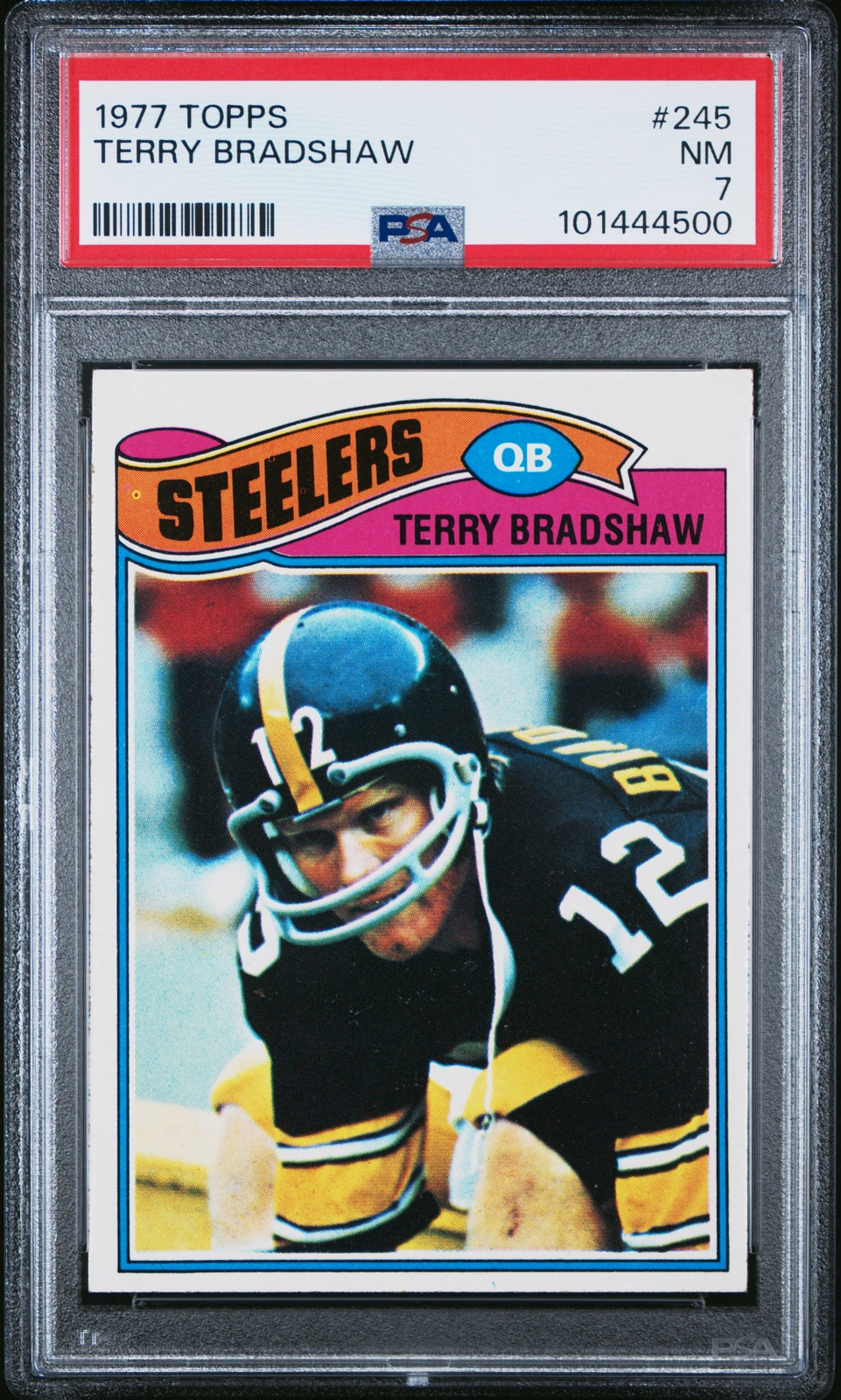 1977 TOPPS #245 TERRY BRADSHAW PSA 7
