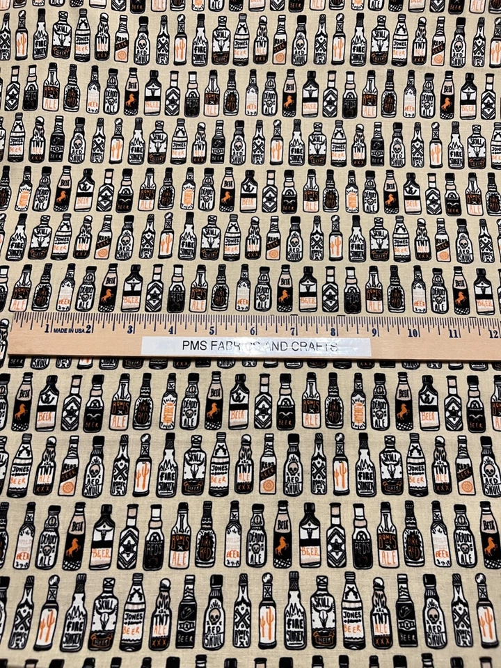 Dear Stella Brewskis en Biscotti tostado 100% tela de algodón por yarda 36x44 #1953 Foto 4 de 4