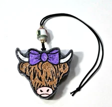 Air Freshener Car Freshie "Pina Colada" Small Highland Cow Head Car & Home