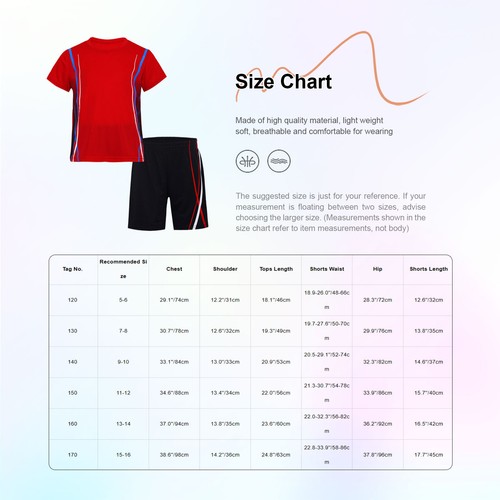 Niños Niños Conjunto 2 Piezas Traje Camiseta Conjunto Equipo Entrenamiento Gimnasio Disfraz Deportes - Imagen 20 de 44