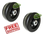 TWO 6" DECK WHEELS, FOR NEW HOLLAND 914A SERIES, 60" SIDE DISCHARGE MID-MOUNT
