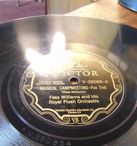 78RPM Victor V-38095 Fess Williams - Musical Campmeeting / Buttons, V to V+ to V - Imagen 3 de 6