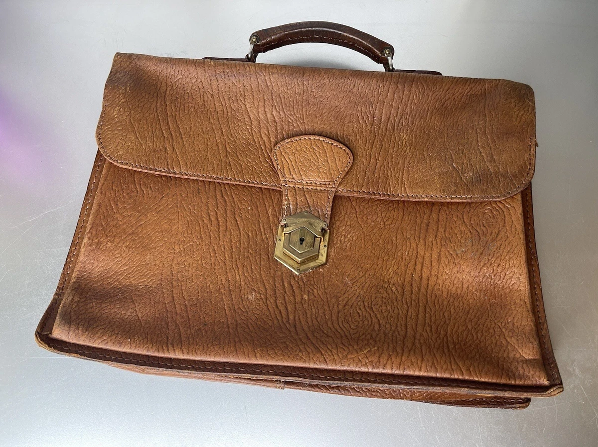 Briefcase soft leather top