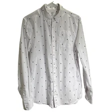 Crown & Ivy Kids Girls XL Shirt White With Green  Christmas Trees Long Sleeve