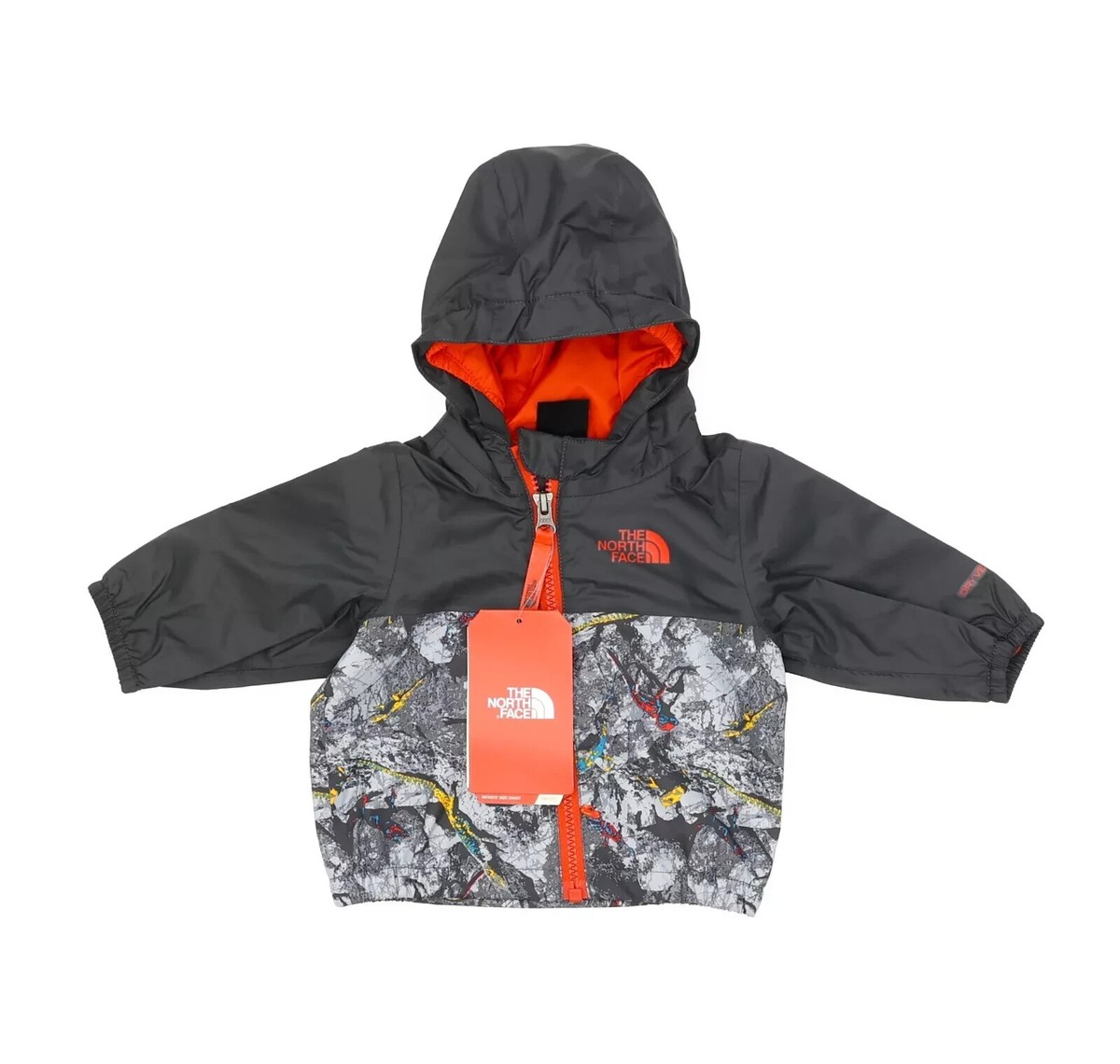 The North Face L32412 Baby Grey Waterproof Zipline Rain Jacket
