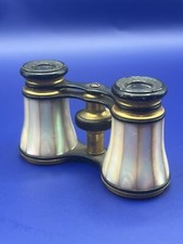 Antique Pair of Mother of Pearl Binoculars Elegant Opera Glasses