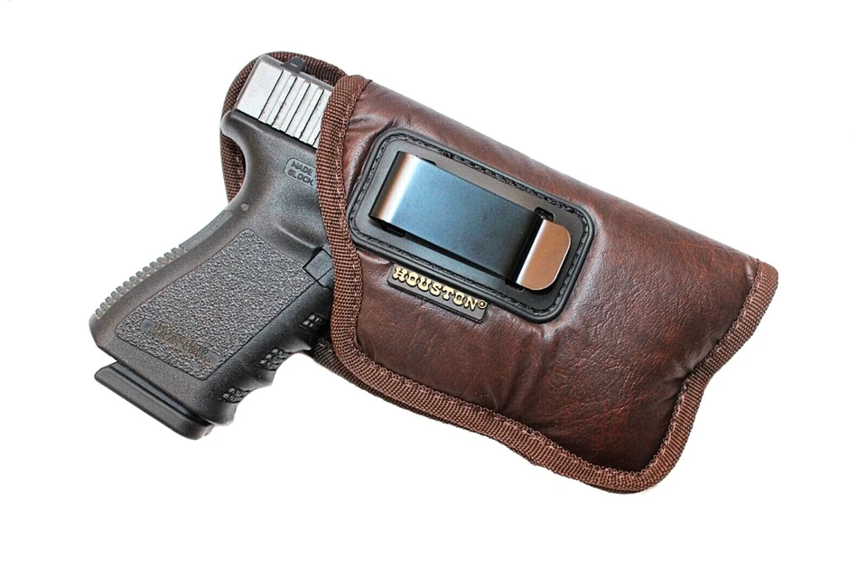 Brown Laser/Light IWB Houston Soft Eco Leather Gun Holster - Choose Size - Image 4 of 4