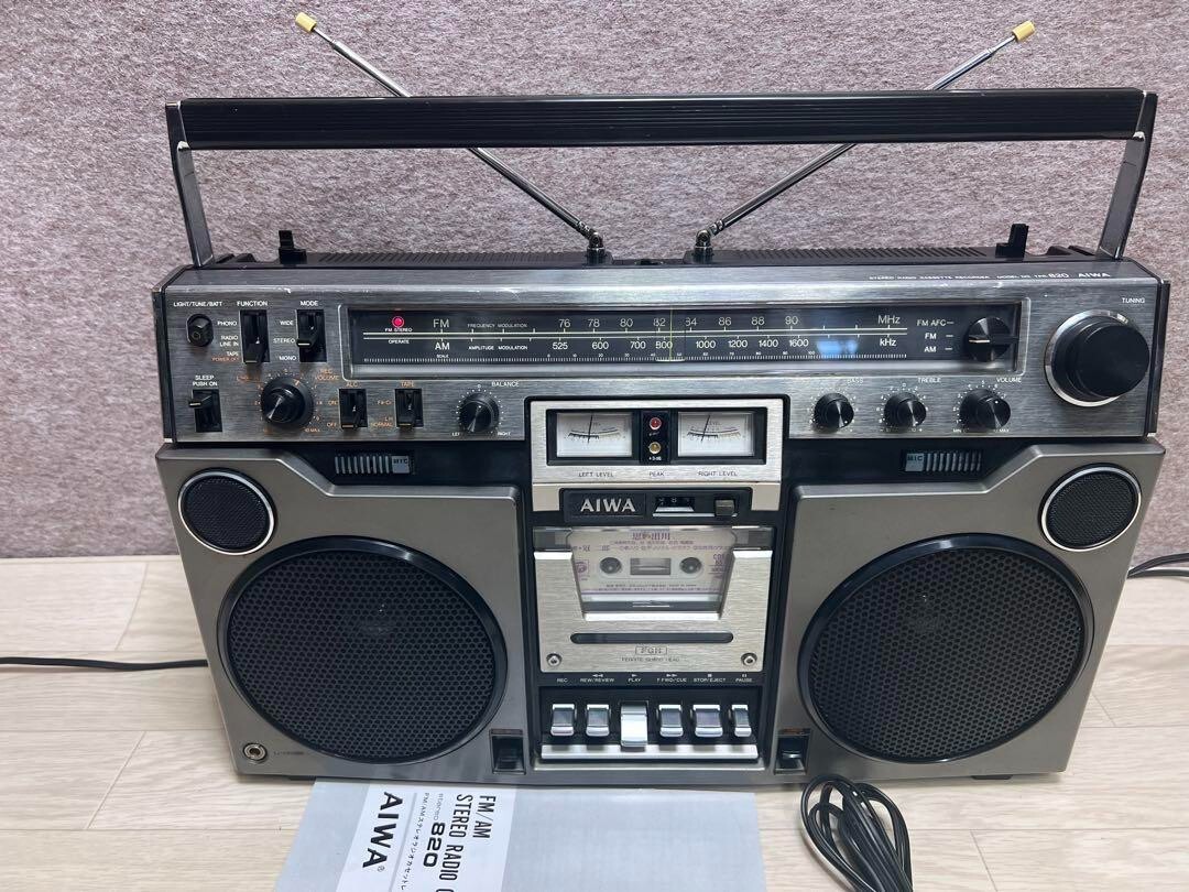 ◆【売り切り】アイワ　ステレオラジオカセットレコーダー　TPR-820 AIWA TPR-820 Vintage Stereo Radio Cassette Recorder 1974 Fully
