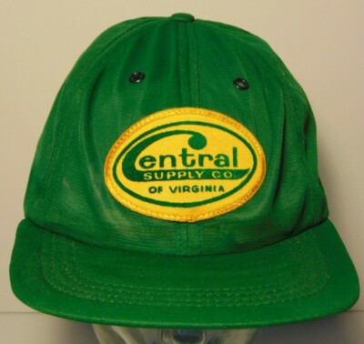 VINTAGE 1980s CENTRAL SUPPLY CO. VIRGINIA PATCH SNAPBACK TRUCKER HAT MADE IN USA