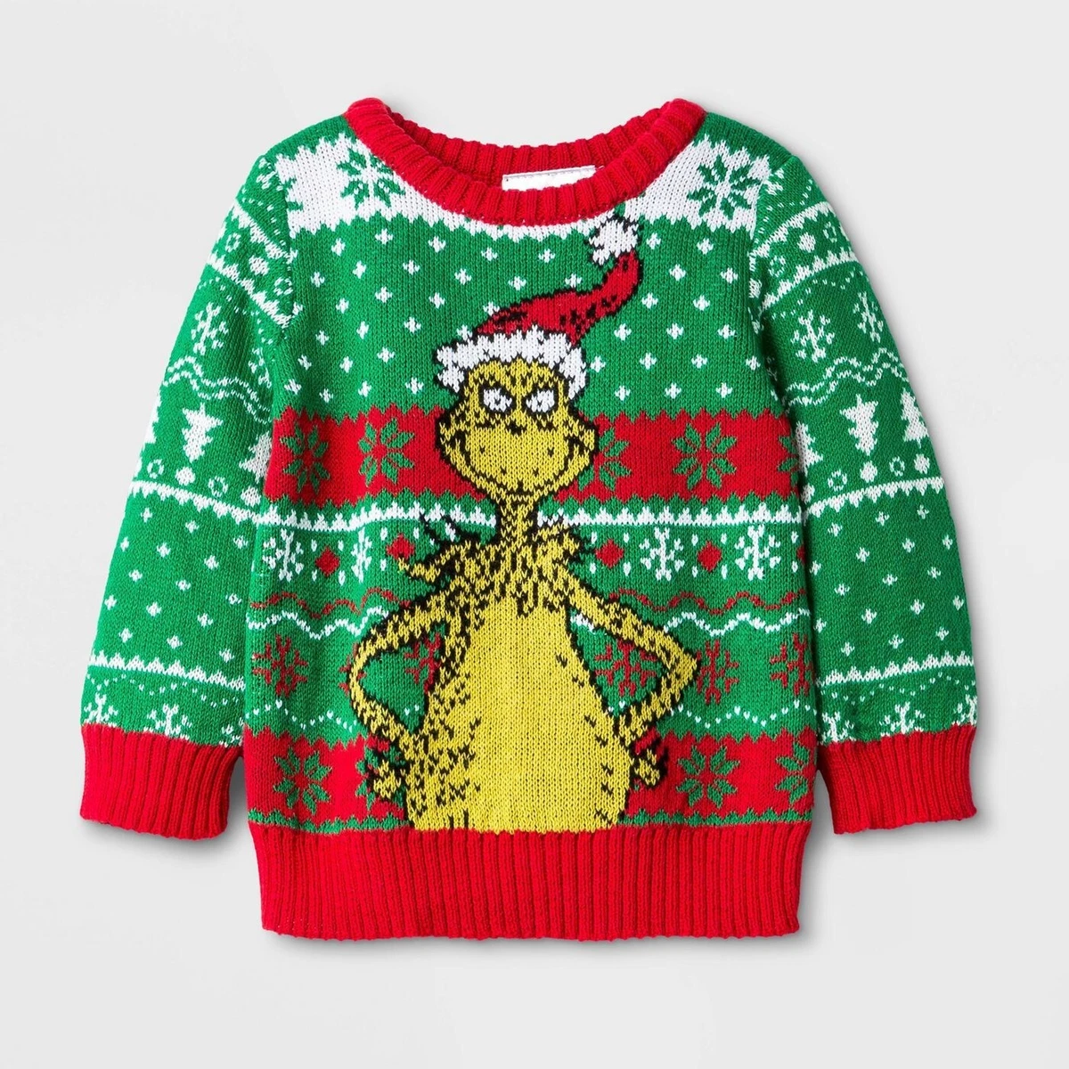 Baby Boys Dr. Seuss The Grinch Ugly Holiday Sweater 0 3M 100