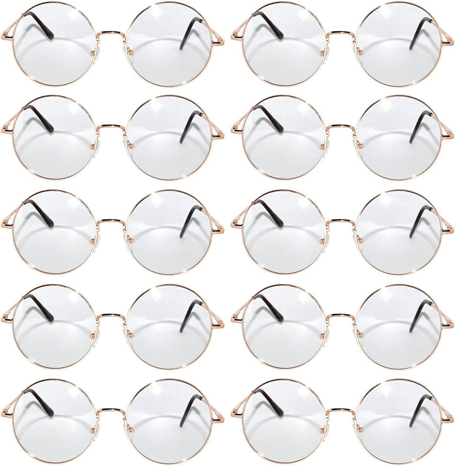 OWL Round Sunglasses 10 Pack Gold Retro Vintage H… - image 2