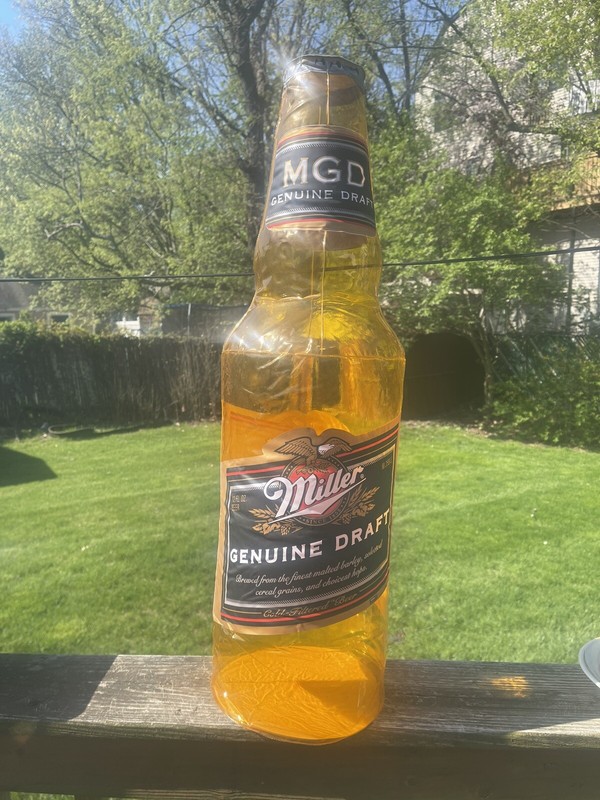 Miller Guenine draft inflatable bottle 30 inches tall