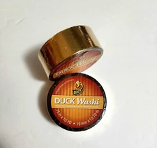 Duck Washi Crafting Tape Decorating Crafts Metallic Gold 0.75 in x 15 YD Set/2