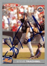 Steve Trachsel autographed baseball card (Mets) 2004 Topps Total #592 Silver