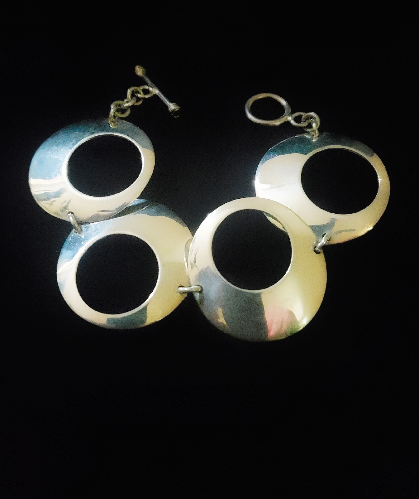 7" x 33mm Handcrafted Solid Sterling Silver Moder… - image 2