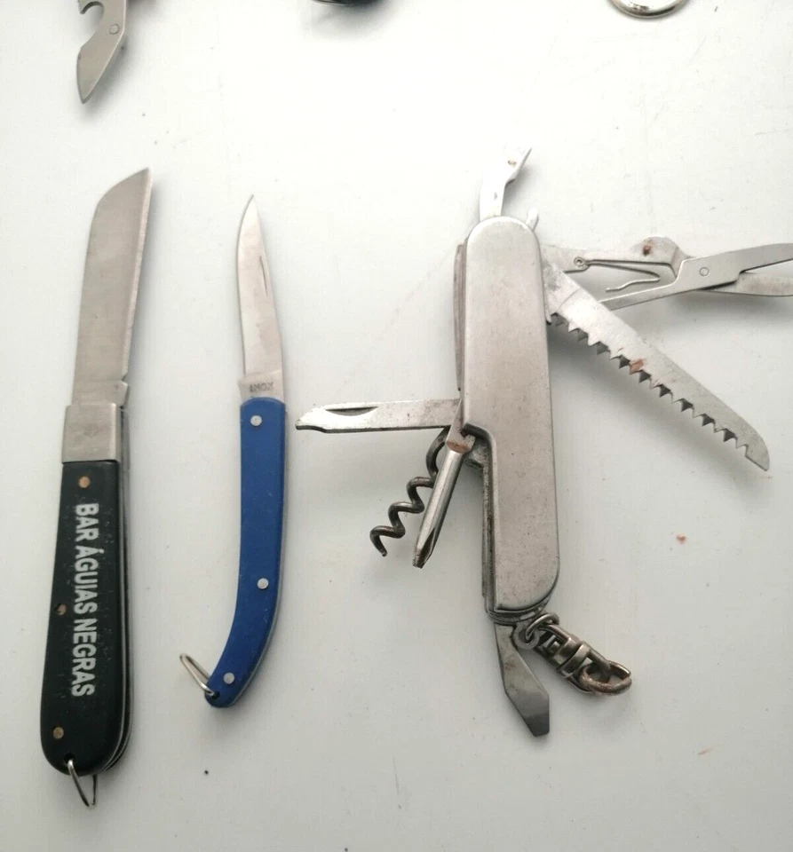 #7 lote de trabajo 12 cuchillos plegables de bolsillo vintage Jack hoja suiza cuchillo de aleta garra Foto 2 de 4