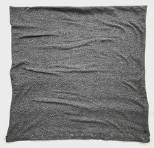 LULULEMON Black Heather  Black  Gray Striped Side Snaps Vinyasa Scarf