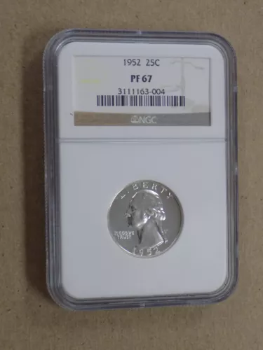 1952 25C Proof Washington Quarter NGC PF67