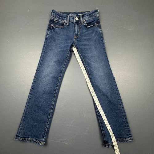 Old Navy Kids Girls Straight Leg Jeans 7 Blue Faded Built-In Flex Denim Pants - Picture 5 of 10