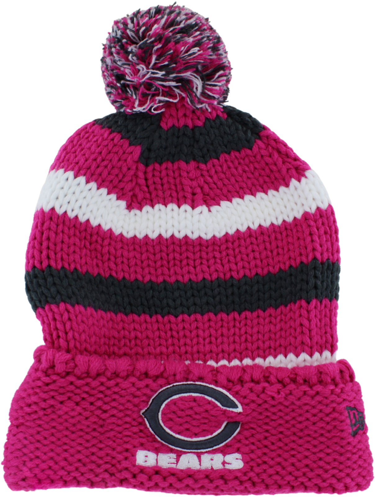 Женская вязаная шапка в крупную полоску Chicago Bears 3490₽