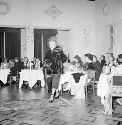St Moritz fashion show in the Kulm hotel 1950 Old Historic Photo