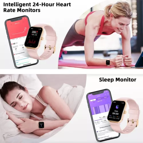 2025 Smartwatch Damen Herren für Android iOS Fitnessuhr Pulsuhr Schrittzähler - Bild 4 von 7