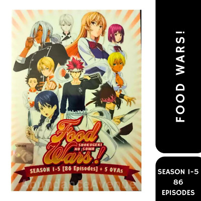 Food Wars! Season 1-5 Complete Anime DVD Shokugeki No Souma Box Set(English Dub)
