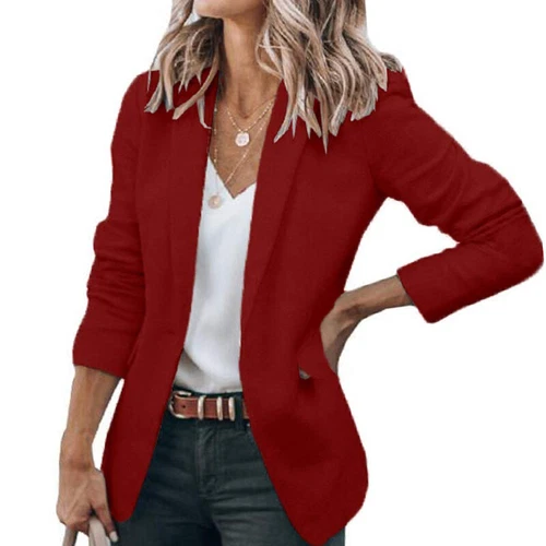 Ladies Casual Long Sleeve Cardigan Jacket Womens OL Open Front Blazer Suit S-5XL - Picture 61 of 69