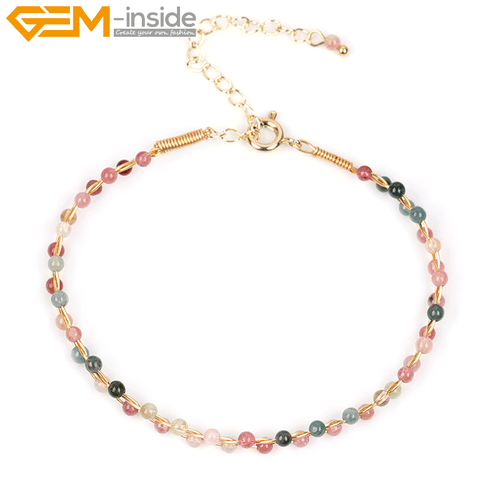 Gold Filled Chakras Quartz Jade Stone Jewelry Handmade Adjustable Bracelet Gift - Picture 34 of 133