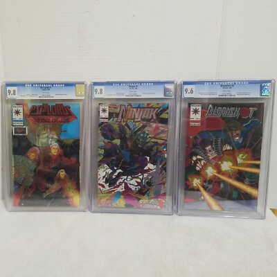 Ninjak 1  PSI Lords 1 CGC 9.8  and Bloodshot 0 9.6 Valiant lot of 3