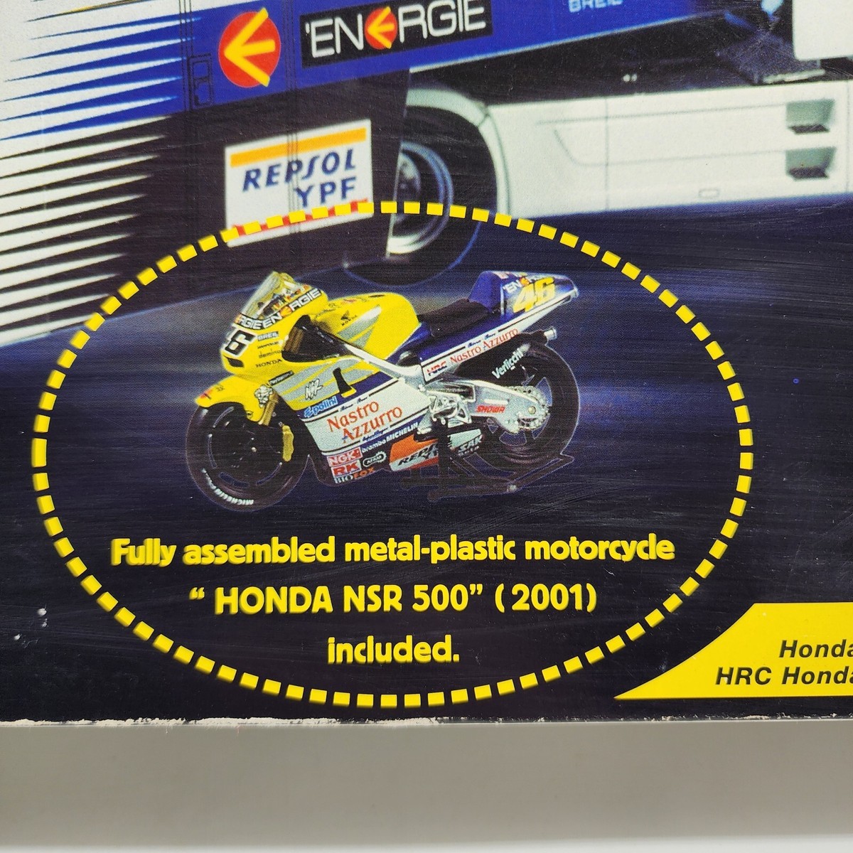 2001 ITALERI Honda Motorcycle Racing Team Model #3810 Nastro Azzu