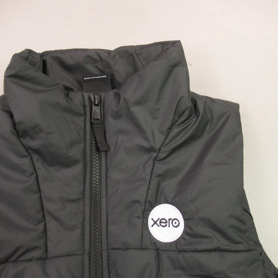 Chaleco North Face para mujer pequeño acolchado sin mangas informal bolsillos con cremallera al aire libre negro Foto 2 de 4