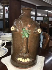 Alabama Face Jug Ornate Unique Multi colored 
