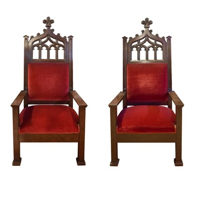 Pair of American Throne Chairs