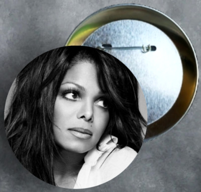 Janet Jackson Photo 80's Music 1.5'' Pinback Buttons Rhythm Nation Janet Control