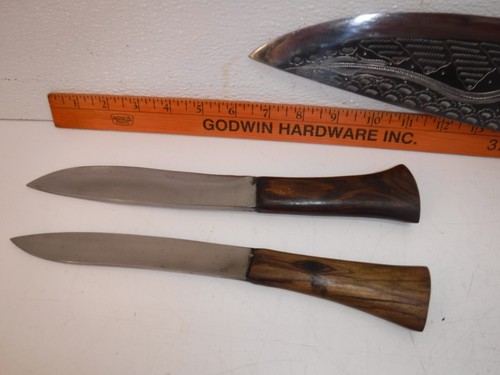 V 34 inch Blade Large Khukuri Sword With 2 -11 inch Knives Leather Sheath Nepal - Picture 3 of 24