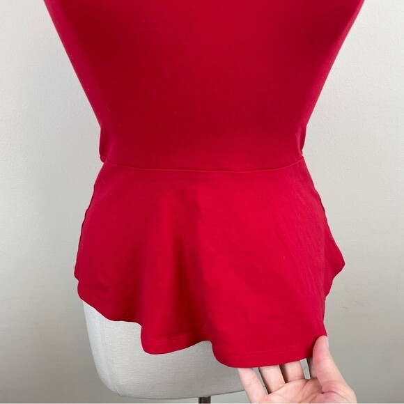 Express Solid Red Flare Top Summer Fun Lightweigh… - image 3