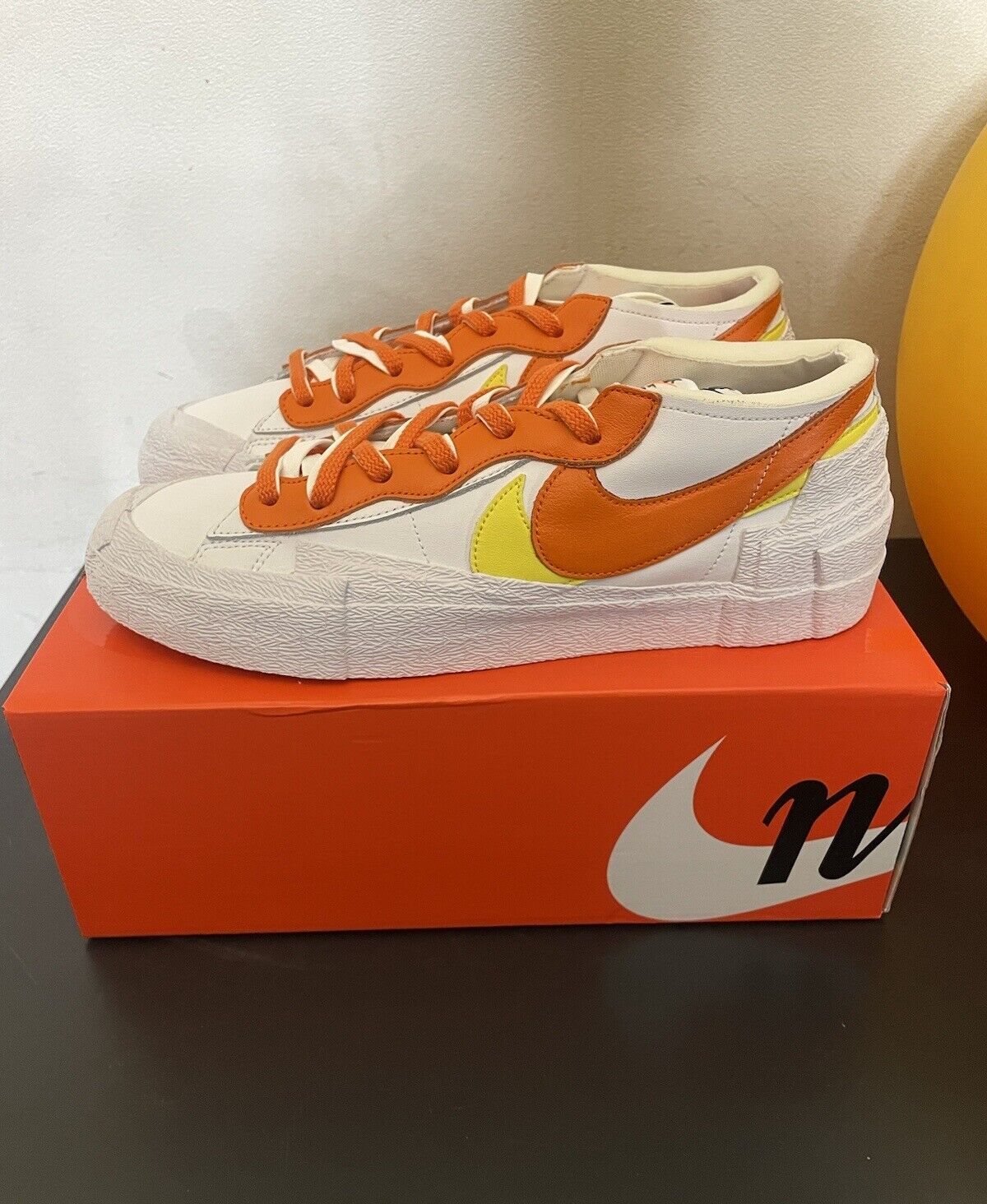 Sacai x Nike Blazer Low Magma Orange Yellow (UK 10.5 US 11.5) ?New?