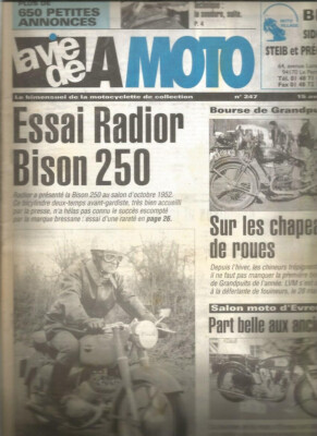 LA VIE DE LA MOTO N°247 LÖTEN / MOTORRAD OMB / VESPA / RADIOR BISON 250